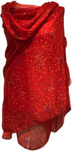 Load image into Gallery viewer, Pamper Yourself Now Red with Multi Coloured dots Scarf/wrap