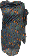 Load image into Gallery viewer, Pamper Yourself Now Blue Fish Scarf with Tropical Fish