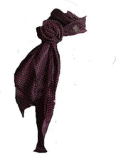 Load image into Gallery viewer, Pamper Yourself Now Black with Pink Small spot Small Scarf with Clip