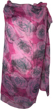 Load image into Gallery viewer, Pink with Pink Big Roses Design Scarf