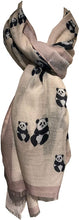 Load image into Gallery viewer, Panda ladies long scarf/wrap. Great for presents/gifts