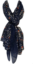 Load image into Gallery viewer, Pamper Yourself Now Blue with Christmas Dogs and cat Design Long Soft Scarf