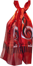 Load image into Gallery viewer, red music scarf