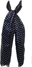 Load image into Gallery viewer, Pamper Yourself Now Navy with White Small spot Thin Pretty Scarf. Lovely with Any Outfit