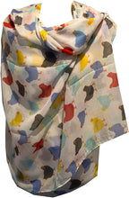 Load image into Gallery viewer, Pamper Yourself Now White with Different Coloured Chickens/Hen Design Ladies Long Soft Scarf