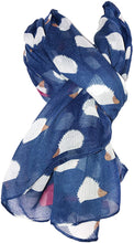 Load image into Gallery viewer, Pamper Yourself Now Blue with White and red Hedgehog Scarf, Great presnt/Gifts.