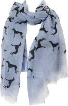 Load image into Gallery viewer, sky blue greyhound scarf