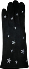 Load image into Gallery viewer, G1908 Very stylish Ladies gloves with white embroidered stars, great present/gift.
