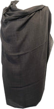 Load image into Gallery viewer, Pamper Yourself Now Dark Grey Plain Soft Long Scarf/wrap with Frayed Edge