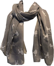 Load image into Gallery viewer, White fancy poodle design soft long scarf