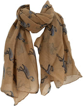 Load image into Gallery viewer, Pamper Yourself Now Mustard Flamingo Design Print Scarf Long Soft wrap/Sarong