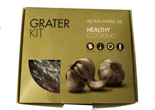 Load image into Gallery viewer, Black & White Flower Design (4) Garlic and Ginger Grater Set with Brush and Peeler. A Must for Every Foodie who Loves to Cook.