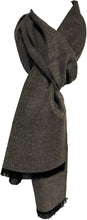 Load image into Gallery viewer, Pamper Yourself Now Light Grey Plain Colour Frayed Edge Men's Long Scarf
