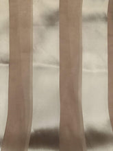 Load image into Gallery viewer, Plain Beige Faux Chiffon and Satin Style Striped Scarf Thin Pretty Scarf Great for Any Outfit Lovely Gift