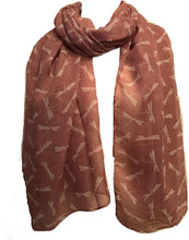 Load image into Gallery viewer, Pamper Yourself Now Ladies Scarf Pink with White Dragonfly Fashion Long Soft wrap/Sarong
