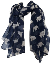 Load image into Gallery viewer, Polar bear long soft scarf/wrap