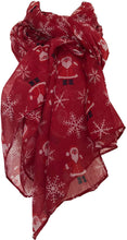 Load image into Gallery viewer, Pamper Yourself Now Red Father Christmas Ladies Scarf