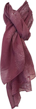 Load image into Gallery viewer, Pamper Yourself Now Plum with White Sun Rays Scarf/wrap