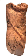 Load image into Gallery viewer, Peach with Brown Eagle and Skull Design Scarf/wrap.
