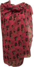 Load image into Gallery viewer, Pamper Yourself Now Pink Sketched Sheep Design Long Scarf