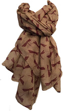Load image into Gallery viewer, Pamper Yourself Now Ladies Scarf Beige with mavue Dragonfly Fashion Long Soft wrap/Sarong