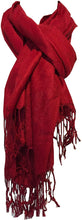 Load image into Gallery viewer, Plain Red Pashmina Style Scarf/wrap.