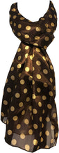 Load image into Gallery viewer, Pamper Yourself Now Brown with Beige Medium spot Thin Pretty Scarf. Lovely with Any Outfit