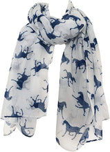 Load image into Gallery viewer, Pamper Yourself Now Horse Animal Print Scarves London Fashion Long Soft Scarves