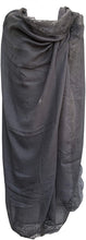 Load image into Gallery viewer, Pamper Yourself Now Grey Plain Long Soft Scarf with lace Trim