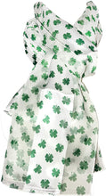 Load image into Gallery viewer, Pamper Yourself Now White with Green Four Leaf Clover Scarf Thin Pretty Scarf