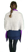 Load image into Gallery viewer, Pamper Yourself Now ltd Ladies Very Stylist Purple and Grey Warm and Cosy Reversible wrap/Cape