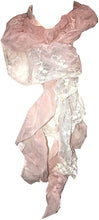 Load image into Gallery viewer, Pamper Yourself Now Dark Pink Stretchy Thin Soft Long Scarf with lace trrim