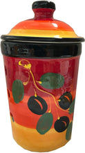 Load image into Gallery viewer, Mediterranean red Design garlic keeper pot (23)