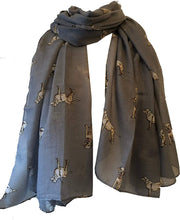 Load image into Gallery viewer, Golden Labrador Retriever ladies dog long scarf/wrap. Great for presents/gifts for retriever dog lovers.