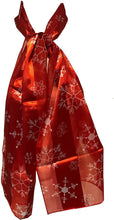 Load image into Gallery viewer, Pamper Yourself Now Red Christmas Snowflake Design Scarf, Lovely Chrismas Scarf Great for Presents.
