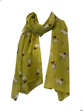 Load image into Gallery viewer, Pamper Yourself Now Mustard Jack Russel Dog Scarf/wrap