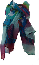 Load image into Gallery viewer, Pamper Yourself Now Blue tie dye Butterfly Long Thin Fashion Scarf