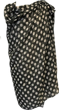 Load image into Gallery viewer, Pamper Yourself Now Dark Grey with White Big spot Scarf/wrap