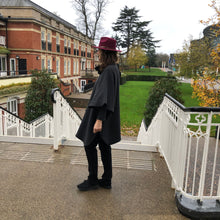 Load image into Gallery viewer, Grey tartan Reversible cape