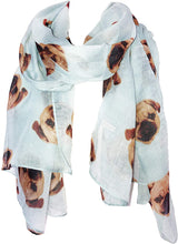 Load image into Gallery viewer, Pamper Yourself Now Green Pug Scarf Great for Presents/Gifts.