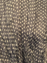 Load image into Gallery viewer, Pamper Yourself Now Dark Grey with Cream Small spot Design Long Scarf