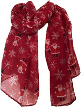 Load image into Gallery viewer, Pamper Yourself Now Red Father Christmas Ladies Scarf