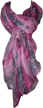 Load image into Gallery viewer, Pink with Pink Big Roses Design Scarf
