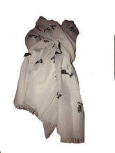 Load image into Gallery viewer, White German Shepherd Design Long Scarf/wrap