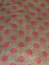 Load image into Gallery viewer, Pamper Yourself Now Light Grey with Pink Big spot Scarf/wrap