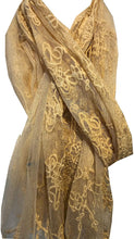Load image into Gallery viewer, Pamper Yourself Now Yellow/Mustard Pretty lace Soft Long Scarf