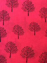Load image into Gallery viewer, Pamper Yourself Now Fuchsia Pink with Blue Mulberry Tree Design Ladies Fashion Scarves