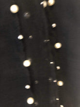 Load image into Gallery viewer, Pamper Yourself Now Black with Beads and Pearls with Frayed Edge Long Soft Scarf/wrap