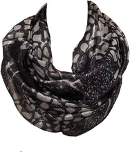 Load image into Gallery viewer, Pamper Yourself Now Bluey/Grey Animal Print Shiny Snood