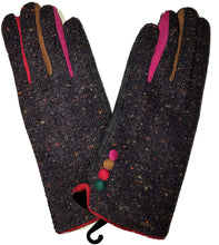 Load image into Gallery viewer, G1918 Speckled pattern super soft ladies stylish gloves with different coloured splashes of colour between fingers.